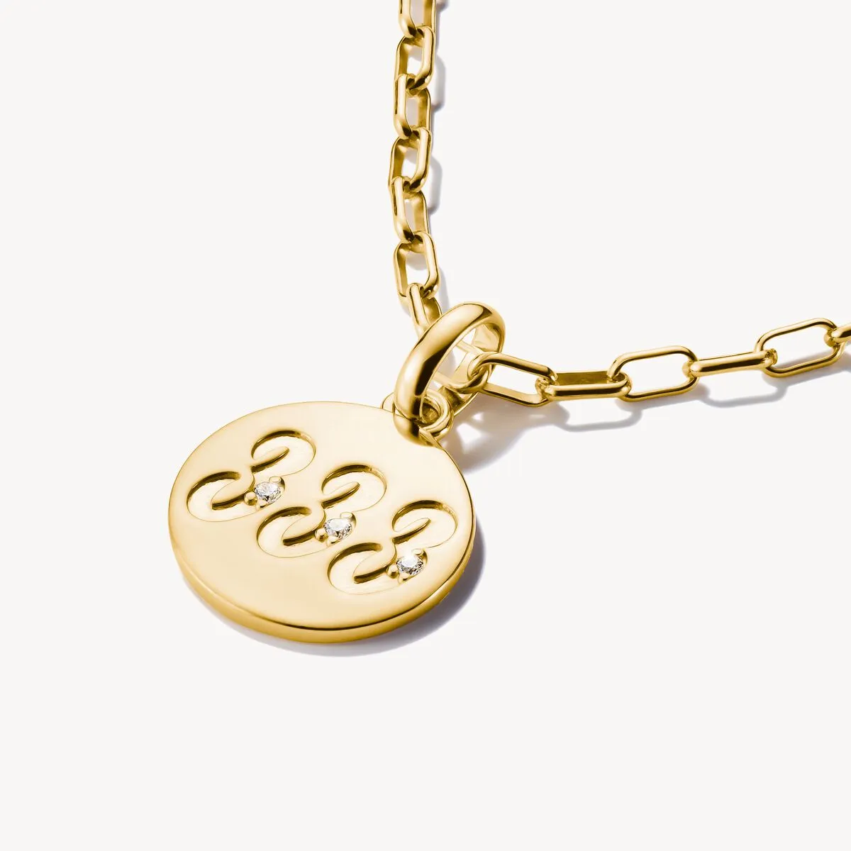 Thomas Sabo Gold Plated White Zirconia Angel Number '333' Connect Charm sold by C.W. Sellors product image thumbnail 2