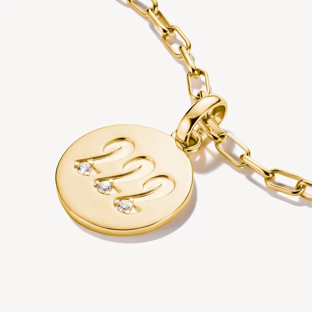 Thomas Sabo Gold Plated White Zirconia Angel Number '222' Connect Charm sold by C.W. Sellors product image thumbnail 2