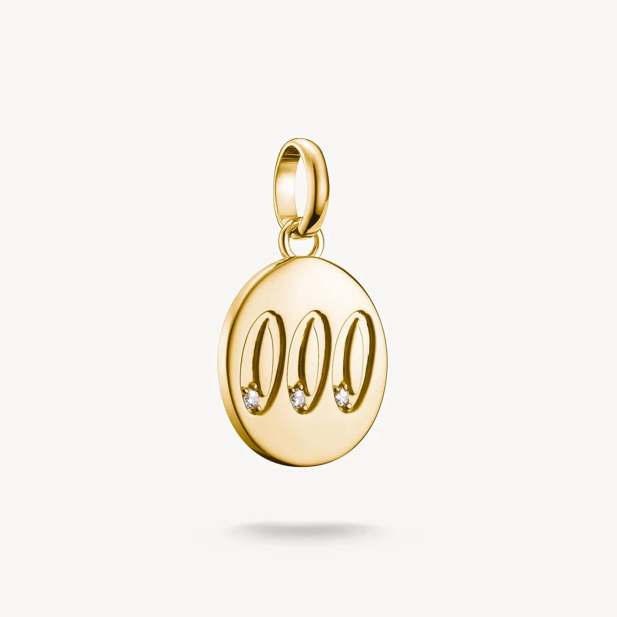 Thomas Sabo Gold Plated White Zirconia Angel Number '111' Connect Charm sold by C.W. Sellors
