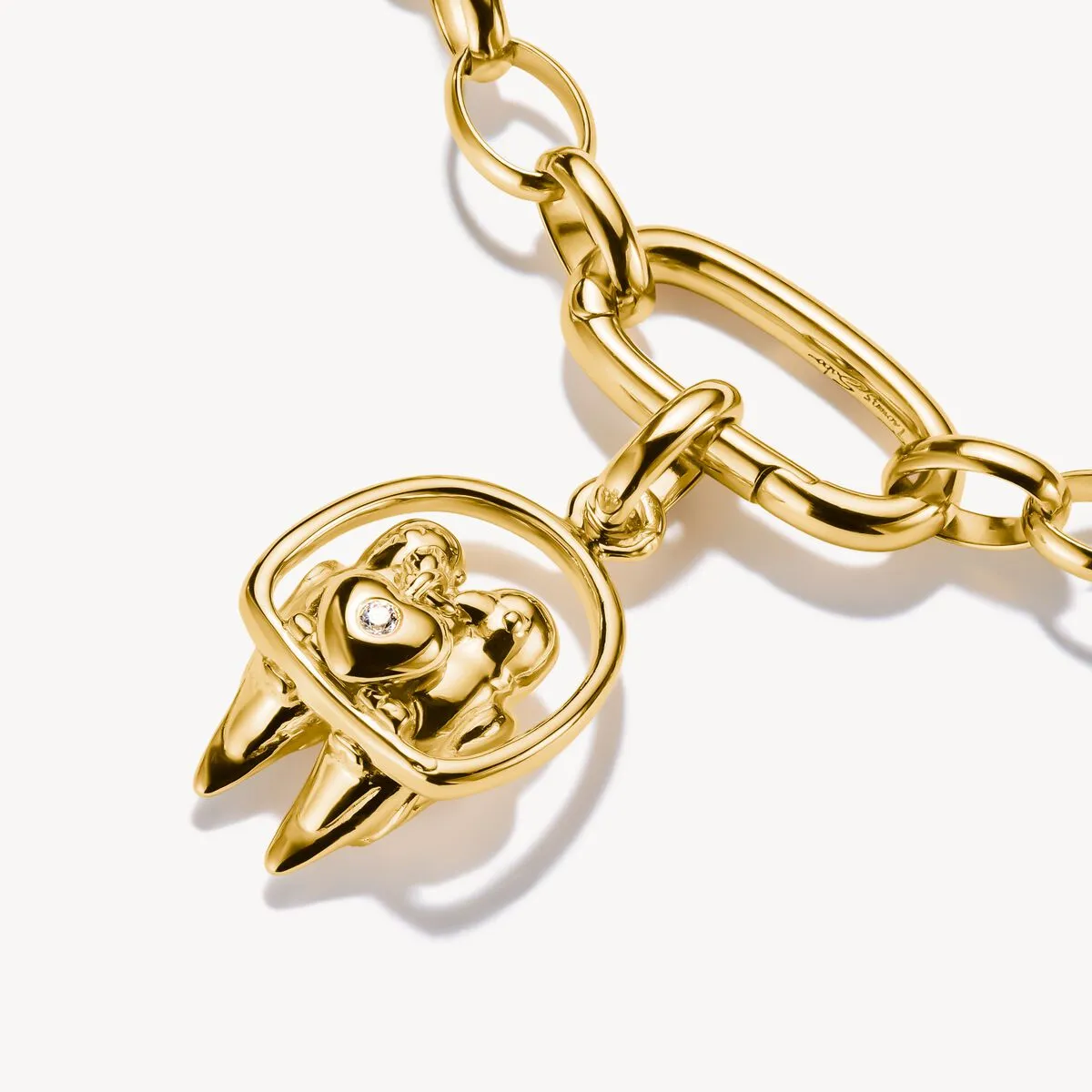 Thomas Sabo Gold Plated White Zirconia Love Birds Connect Charm sold by C.W. Sellors product image thumbnail 2
