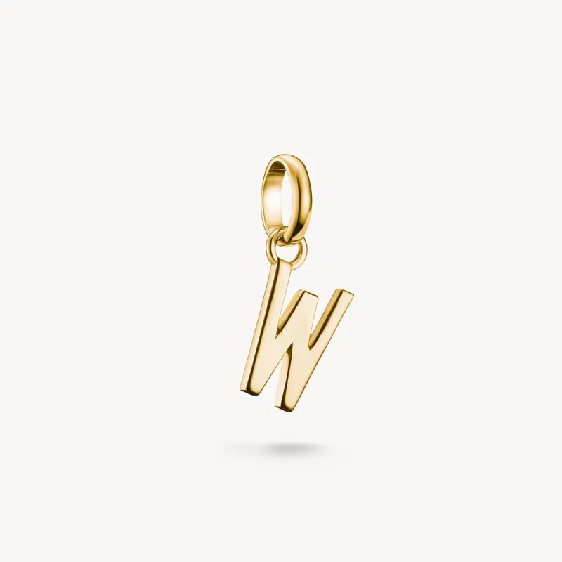Thomas Sabo Gold Plated Letter W Connect Charm sold by C.W. Sellors