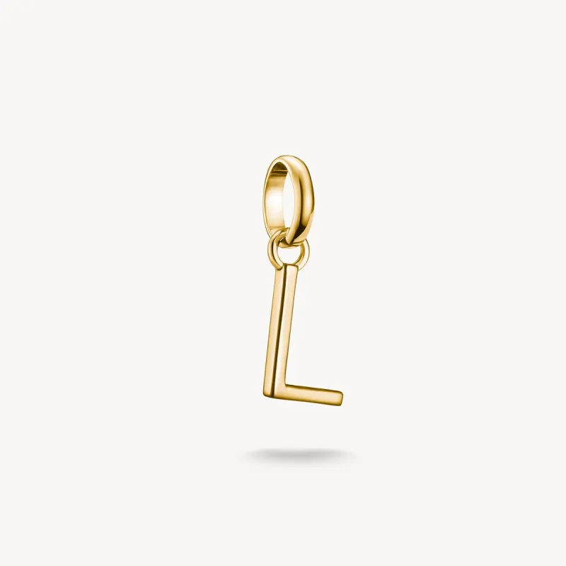 Thomas Sabo Gold Plated Letter L Connect Charm sold by C.W. Sellors