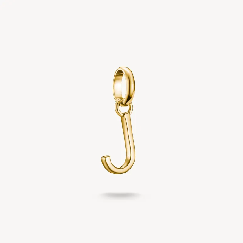 Thomas Sabo Gold Plated Letter J Connect Charm sold by C.W. Sellors