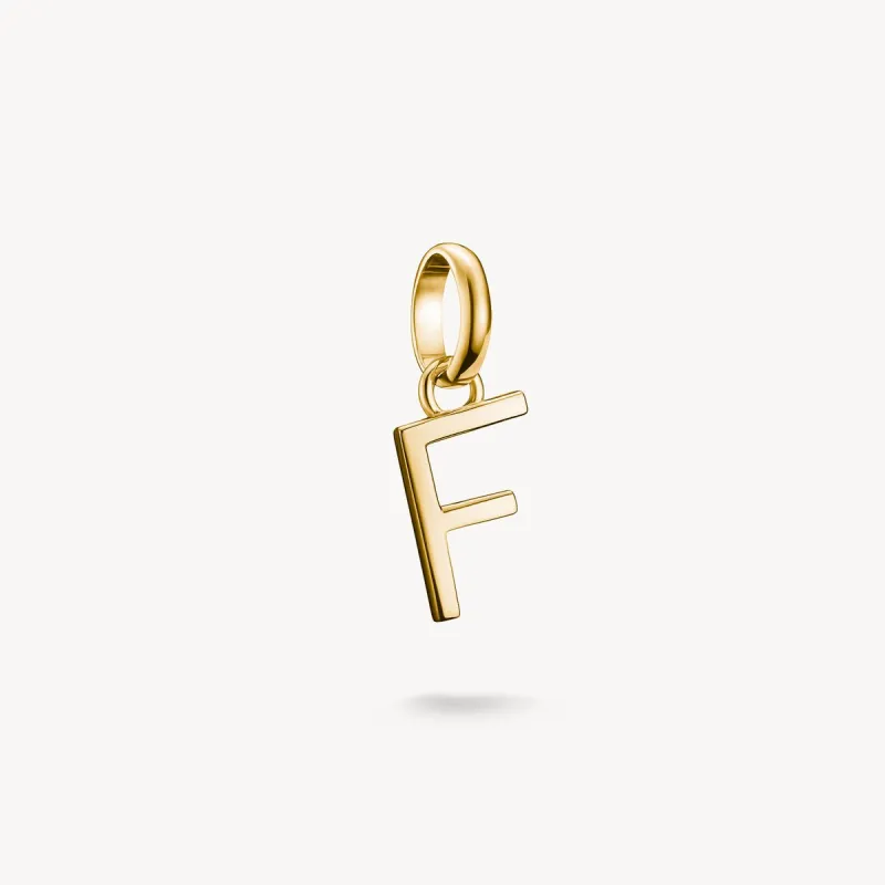 Thomas Sabo Gold Plated Letter F Connect Charm sold by C.W. Sellors