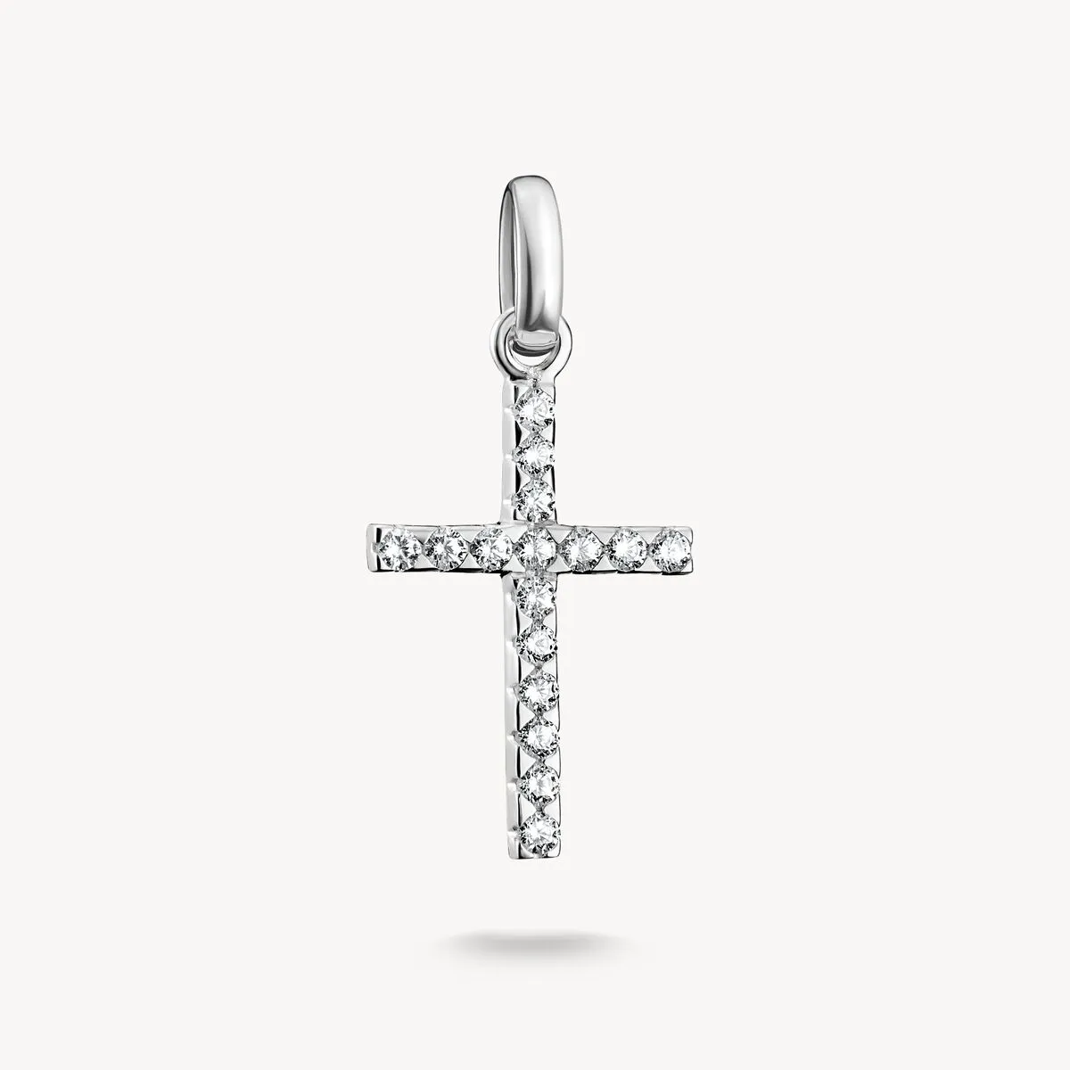 Thomas Sabo Sterling Silver White Zirconia Large Cross Connect Charm sold by C.W. Sellors