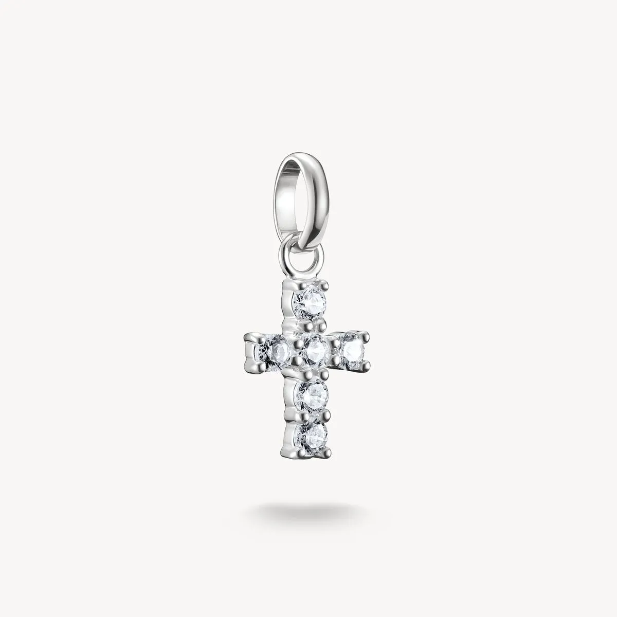 Thomas Sabo Sterling Silver White Zirconia Cross Connect Charm sold by C.W. Sellors