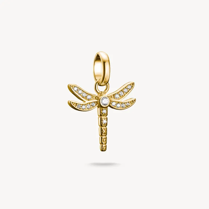 Thomas Sabo Gold Plated Dragonfly Connect Charm sold by C.W. Sellors
