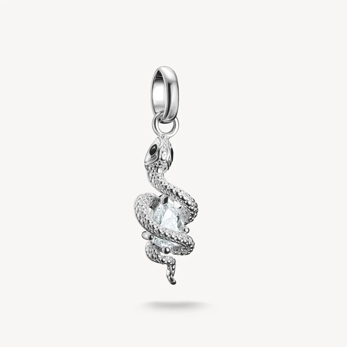 Thomas Sabo Sterling Silver White Zirconia Snake Connect Charm sold by C.W. Sellors