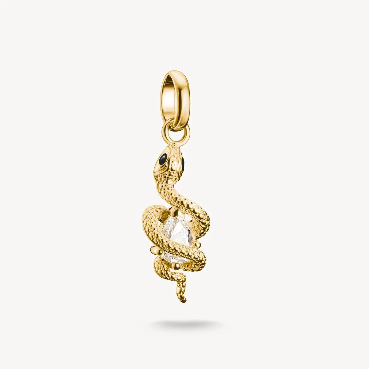 Thomas Sabo Gold Plated White Zirconia Snake Connect Charm sold by C.W. Sellors