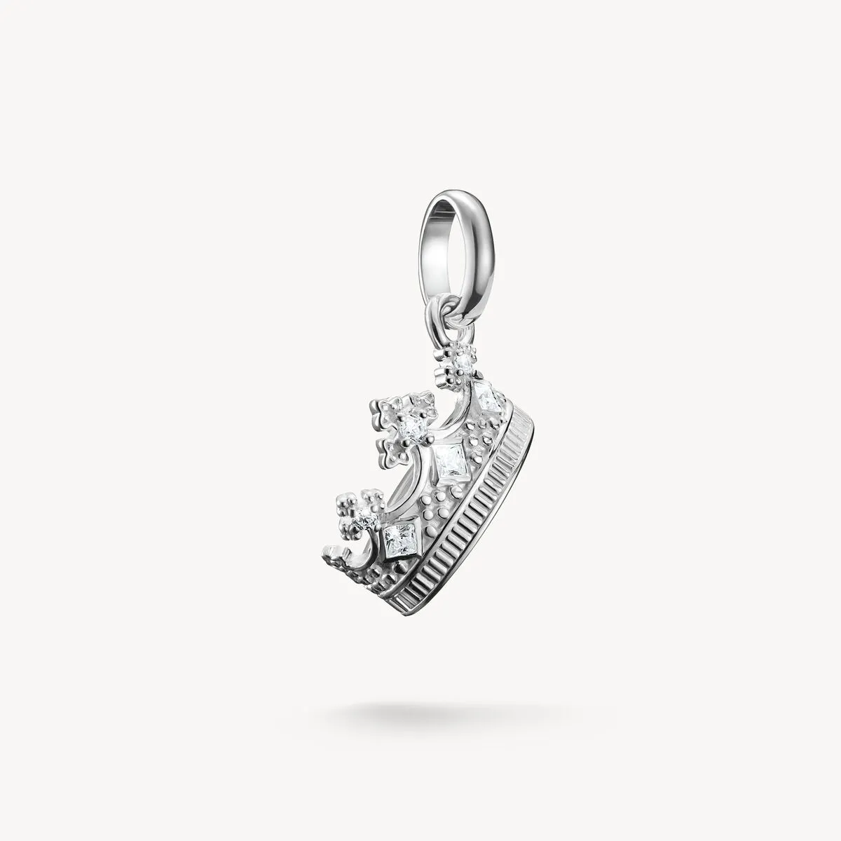 Thomas Sabo Sterling Silver White Zirconia Crown Connect Charm sold by C.W. Sellors