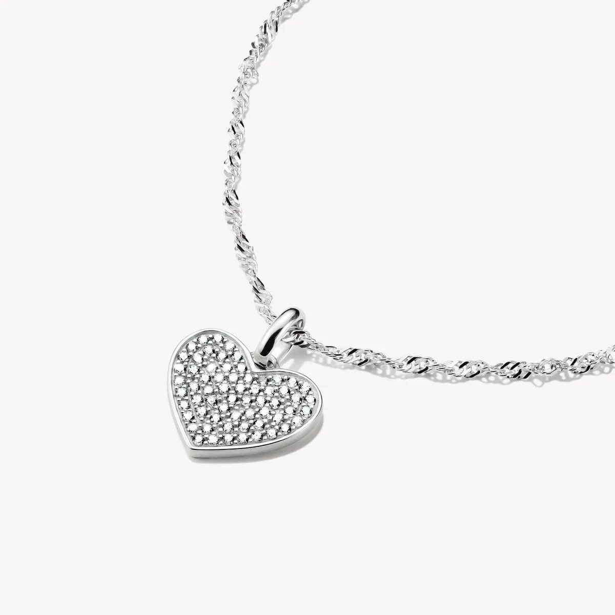 Thomas Sabo Sterling Silver White Zirconia Pavé-Heart Connect Charm sold by C.W. Sellors product image thumbnail 2