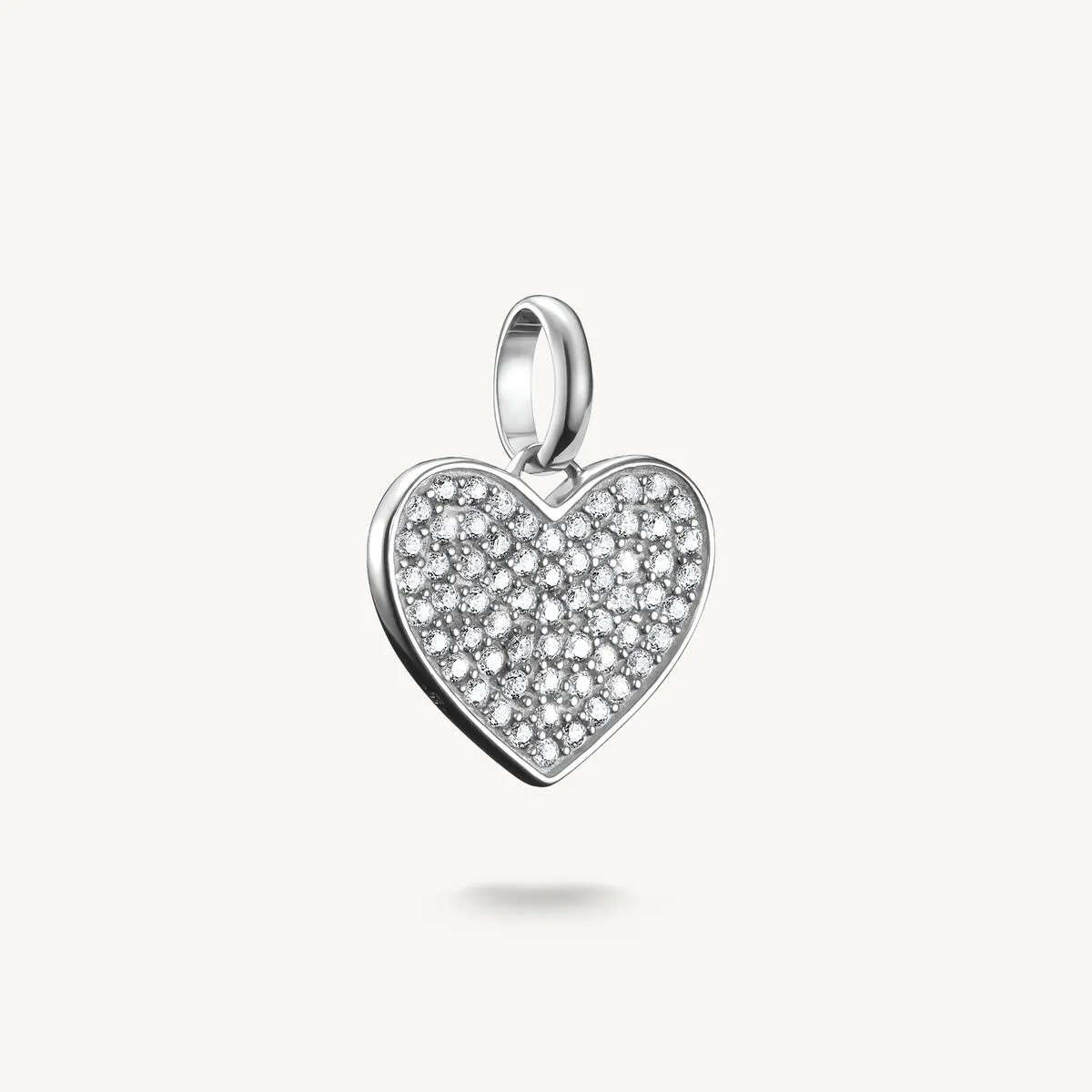 Thomas Sabo Sterling Silver White Zirconia Pavé-Heart Connect Charm sold by C.W. Sellors