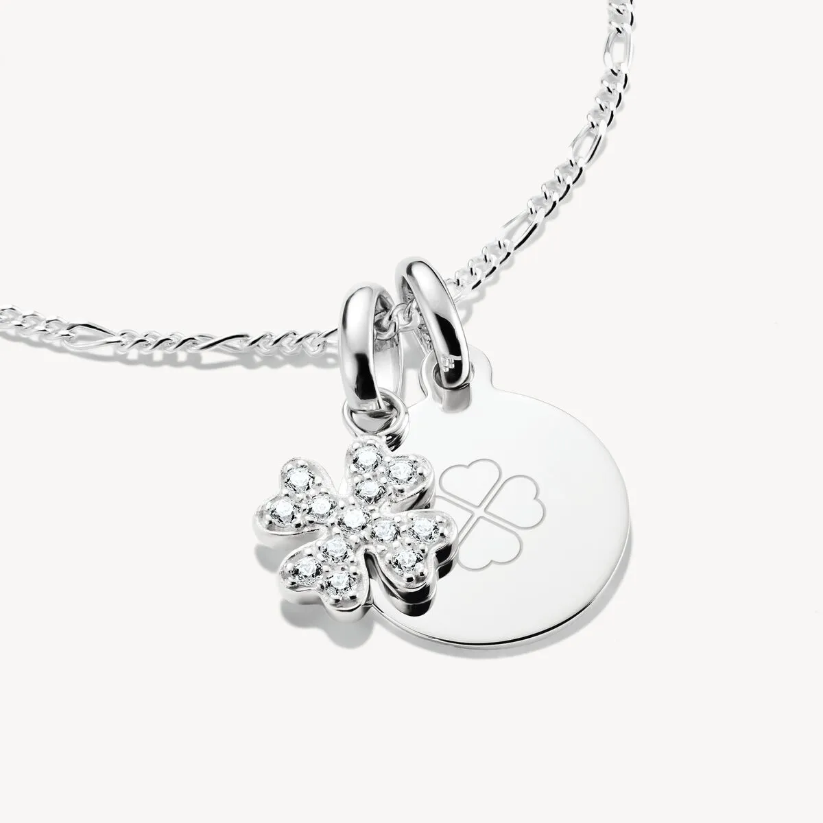 Thomas Sabo Sterling Silver White Zirconia Lucky Clover Connect Charm sold by C.W. Sellors product image thumbnail 2