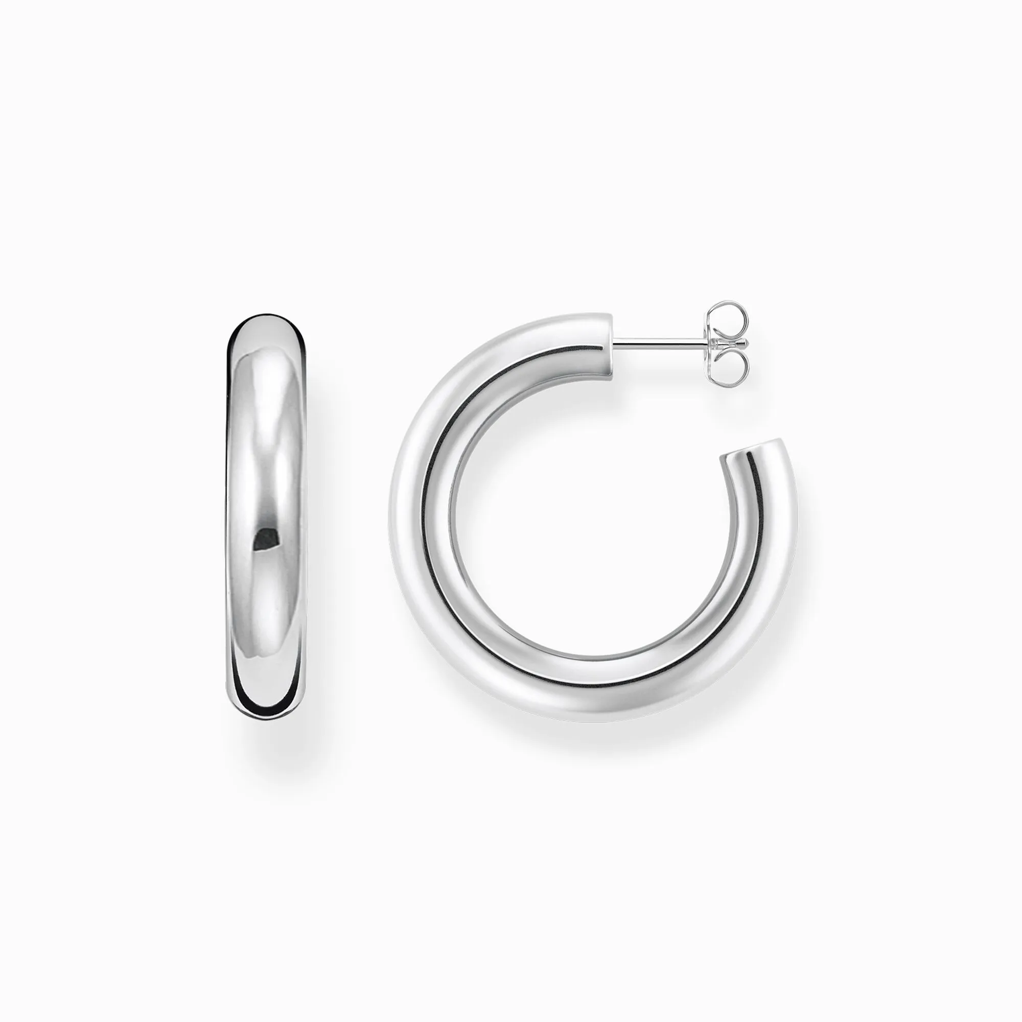 Thomas Sabo Sterling Silver Medium Classic Chunky Hoop Earrings sold by C.W. Sellors