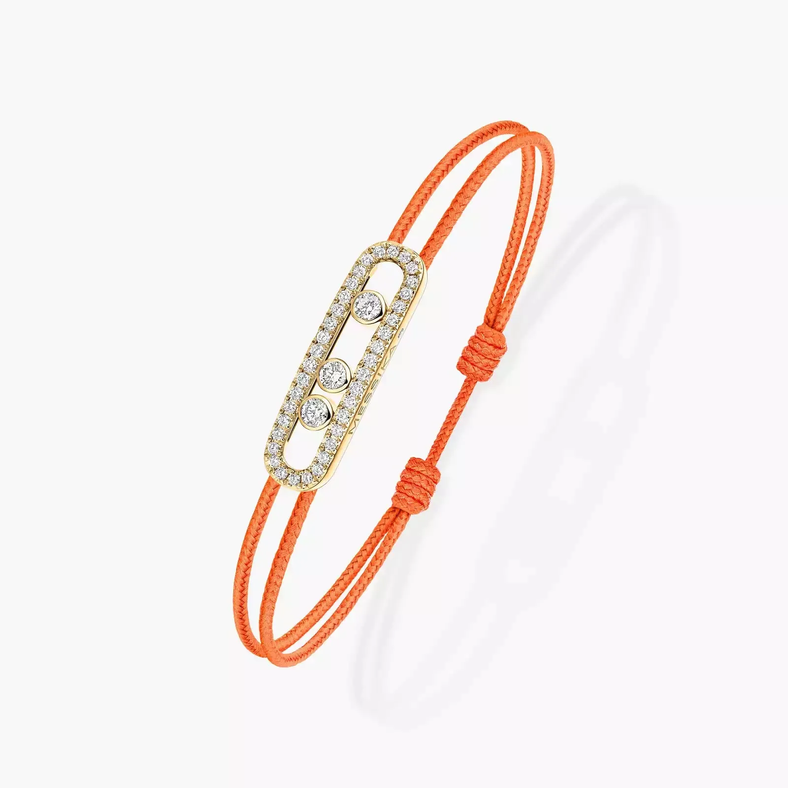 Messika Care(s) 18ct Yellow Gold & 0.26ct Diamond Orange Cord Pavé Bracelet sold by C.W. Sellors product image thumbnail 2