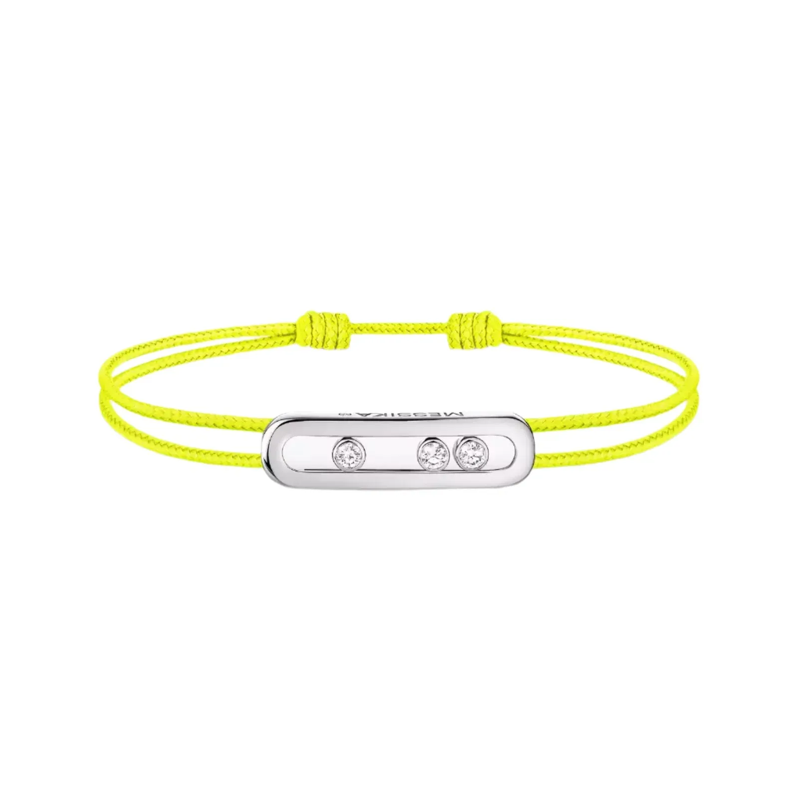 Messika Care(s) 18ct White Gold & Diamond Yellow Cord Bracelet sold by C.W. Sellors