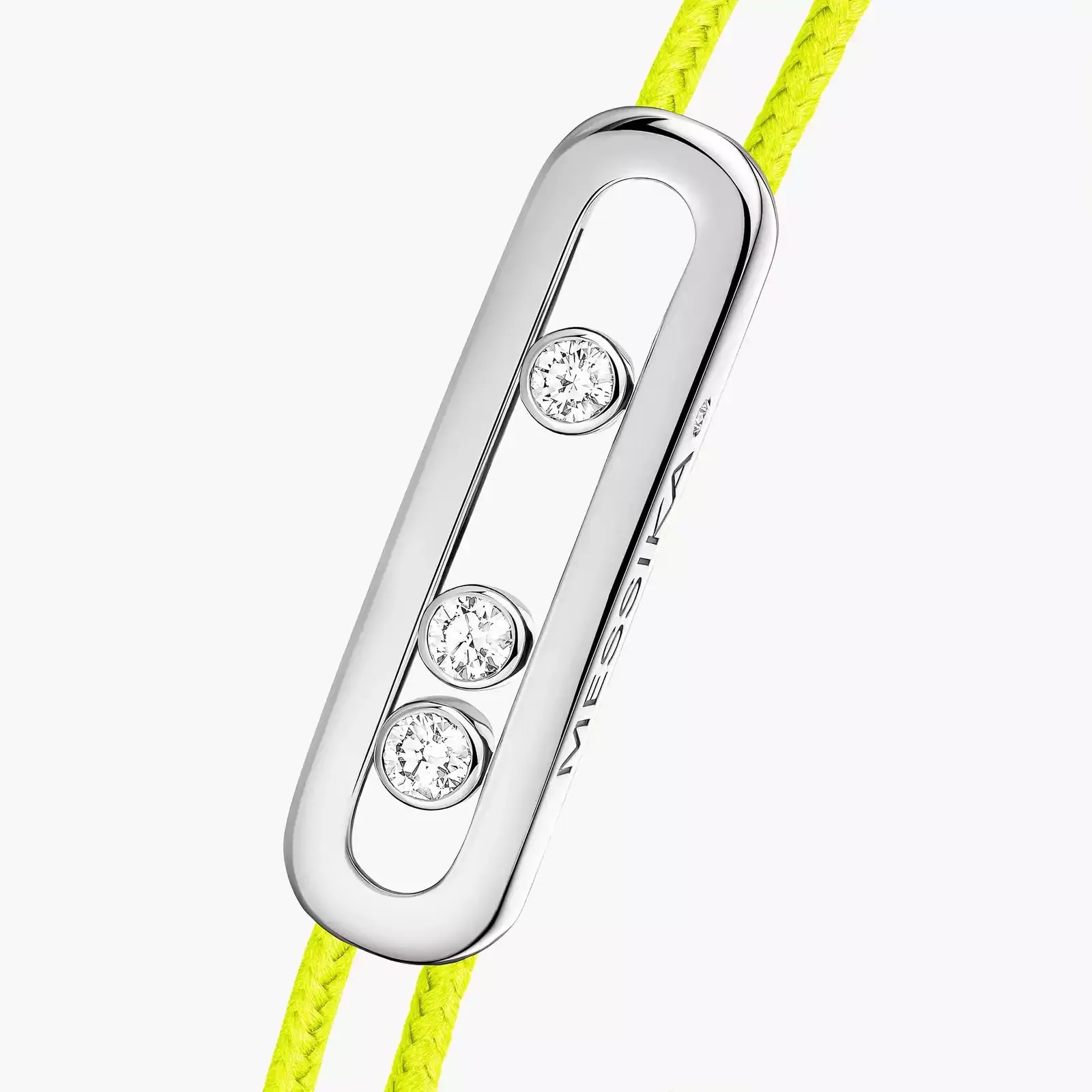 Messika Care(s) 18ct White Gold & Diamond Yellow Cord Bracelet sold by C.W. Sellors product image thumbnail 3