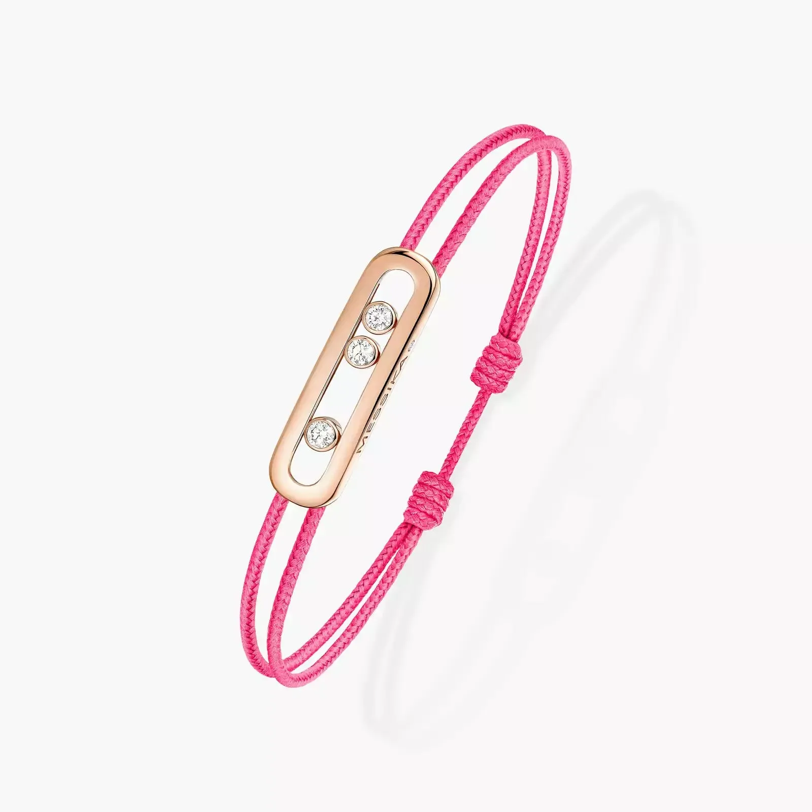 Messika Care(s) 18ct Rose Gold & Diamond Pink Cord Bracelet sold by C.W. Sellors product image thumbnail 2