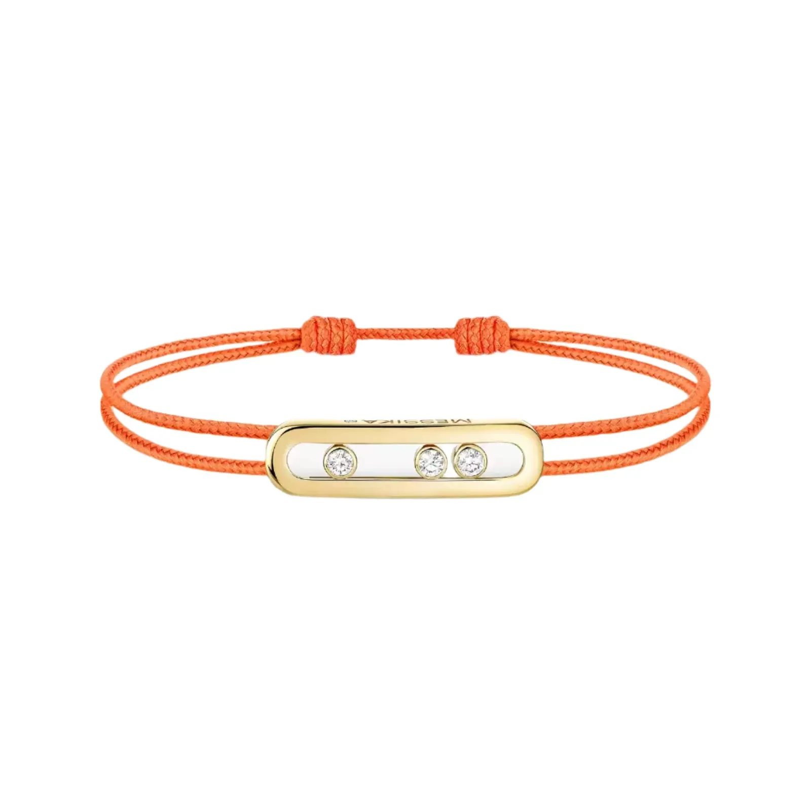 Messika Care(s) 18ct Yellow Gold & Diamond Orange Cord Bracelet sold by C.W. Sellors