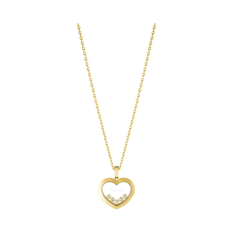 Chopard Happy Diamonds Icons 18ct Yellow Gold 0.25ct Diamond Heart Pendant sold by C.W. Sellors