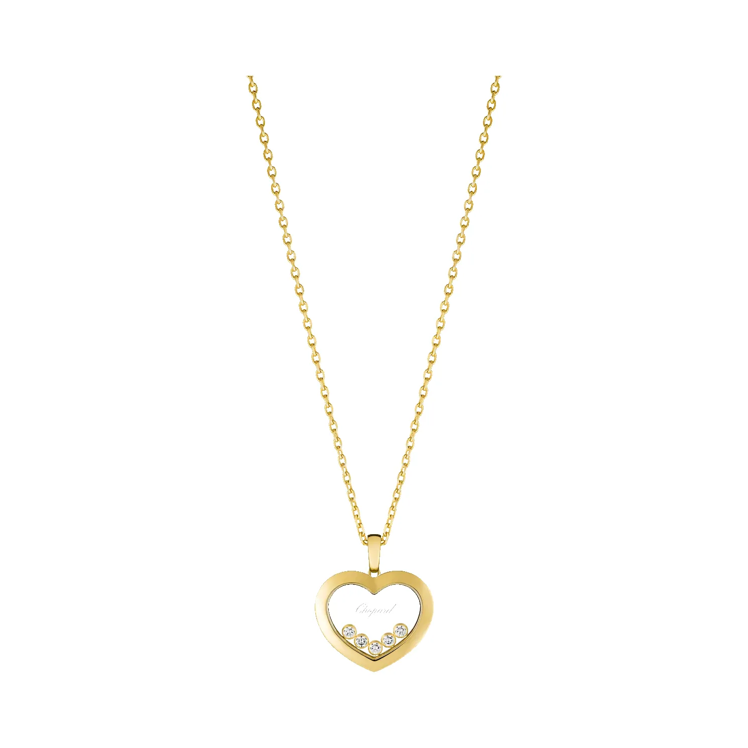 Chopard Happy Diamonds Icons 18ct Yellow Gold 0.25ct Diamond Heart Pendant sold by C.W. Sellors