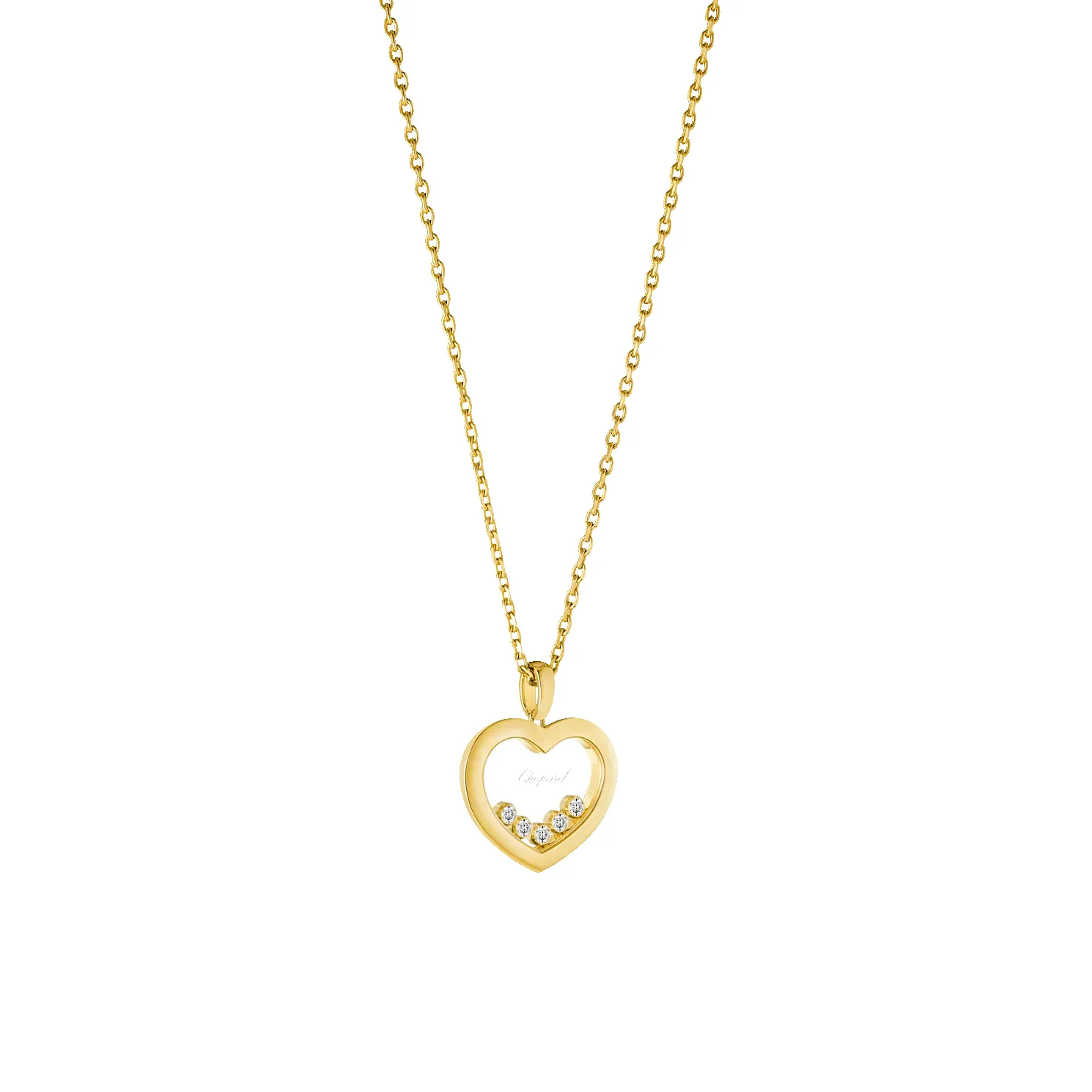 Chopard Happy Diamonds Icons 18ct Yellow Gold 0.25ct Diamond Heart Pendant sold by C.W. Sellors product image thumbnail 3