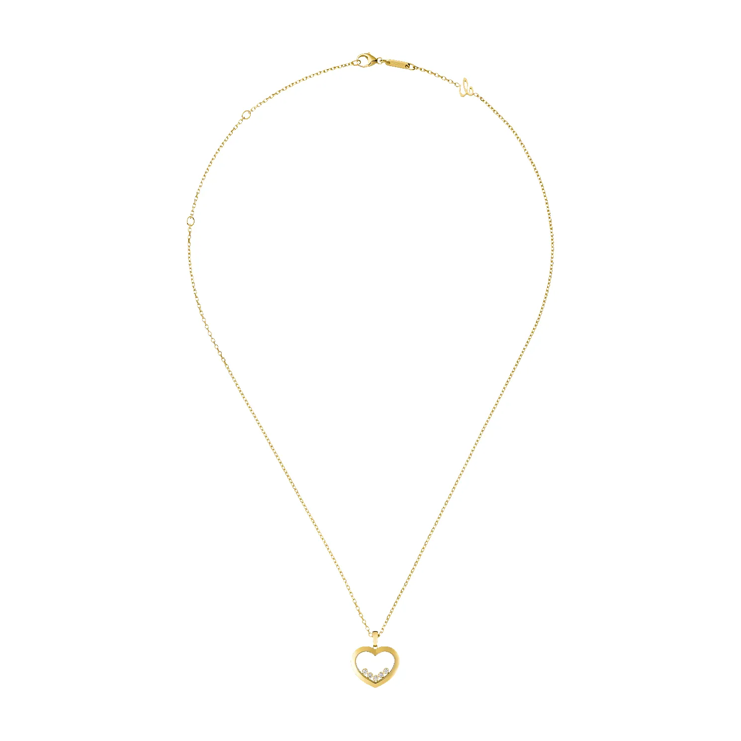 Chopard Happy Diamonds Icons 18ct Yellow Gold 0.25ct Diamond Heart Pendant sold by C.W. Sellors product image thumbnail 2