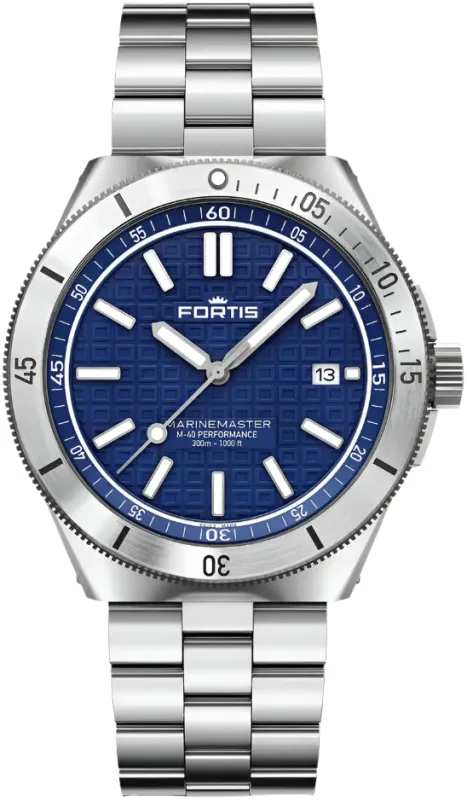 Fortis Marinemaster M-40 Ocean Blue Watch sold by C.W. Sellors