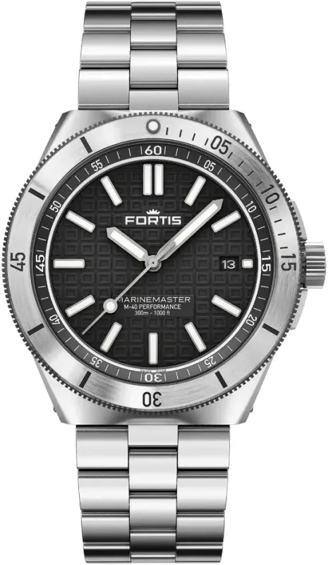 Fortis Marinemaster M-40 Gravity Black Watch sold by C.W. Sellors