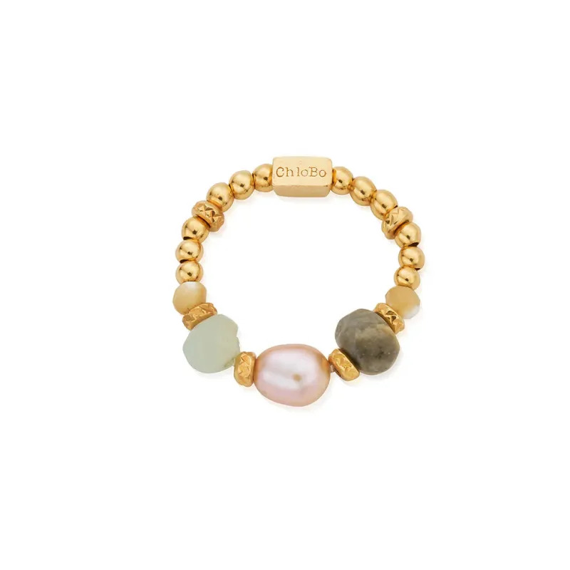 ChloBo Gold Plated Calming Waters Ring sold by C.W. Sellors