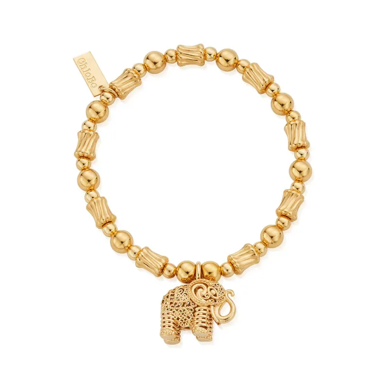 ChloBo Gold Plated Sacred Elephant Bracelet sold by C.W. Sellors
