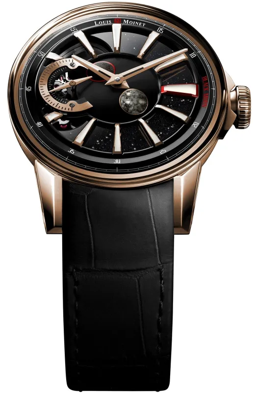 Louis Moinet Black Moon 18K Red Gold Limited Edition Watch sold by C.W. Sellors