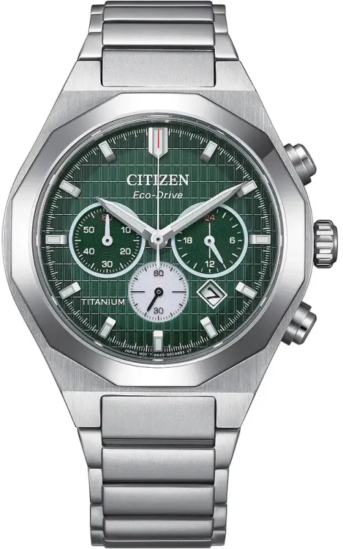 Citizen Super Titanium Zenshin Senkei Green Watch sold by C.W. Sellors