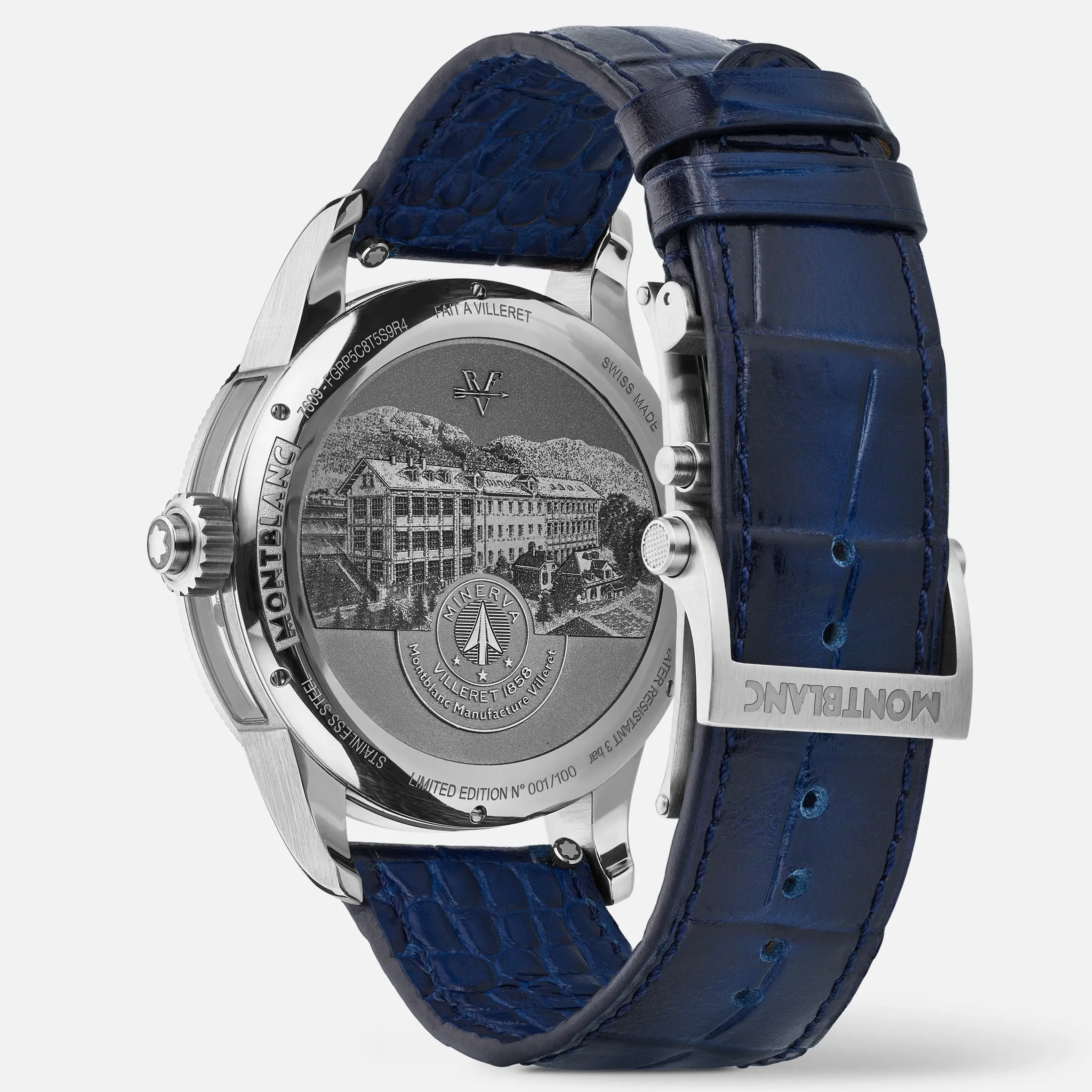 Montblanc 1858 The Unveiled Minerva Chronograph Limited Edition Watch sold by C.W. Sellors product image thumbnail 4