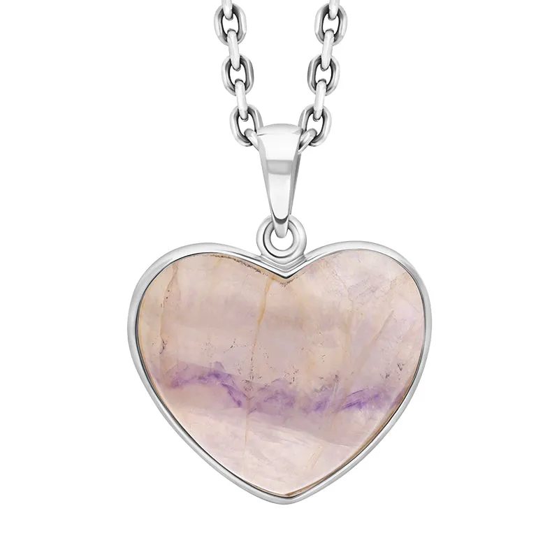 Sterling Silver Blue John Heart Pendant sold by C.W. Sellors