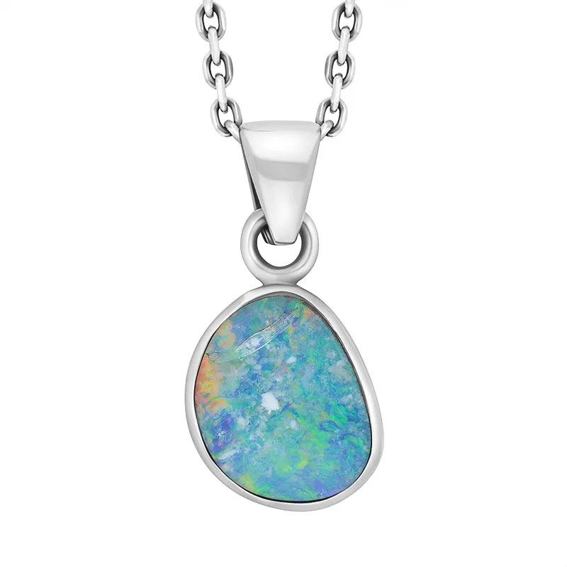 Sterling Silver Abstract Opal Doublet Necklace sold by C.W. Sellors
