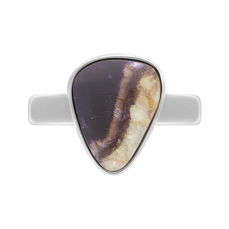 Sterling Silver Blue John Abstract Triangle Unique Ring sold by C.W. Sellors product image thumbnail 2