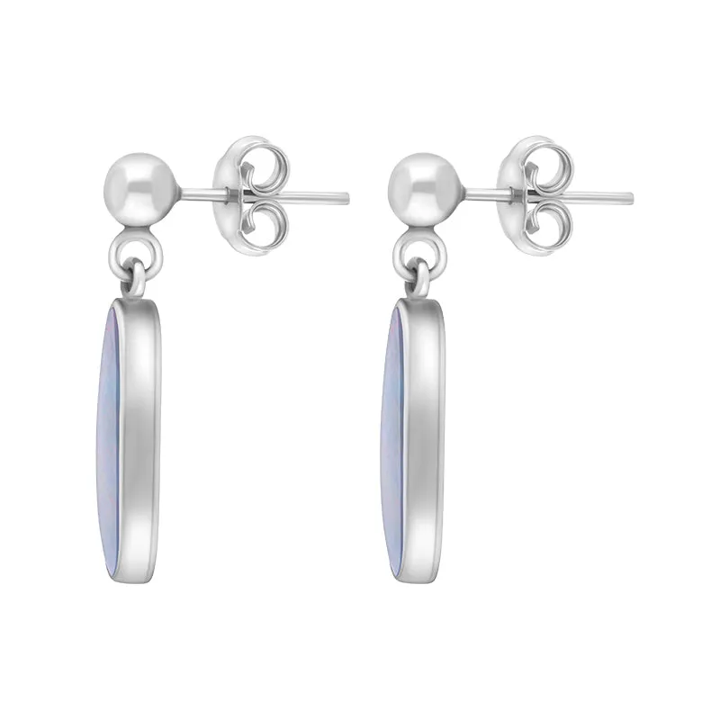 Sterling Silver Opal Abstract Oval Doublet Drop Unique Earrings sold by C.W. Sellors product image thumbnail 2