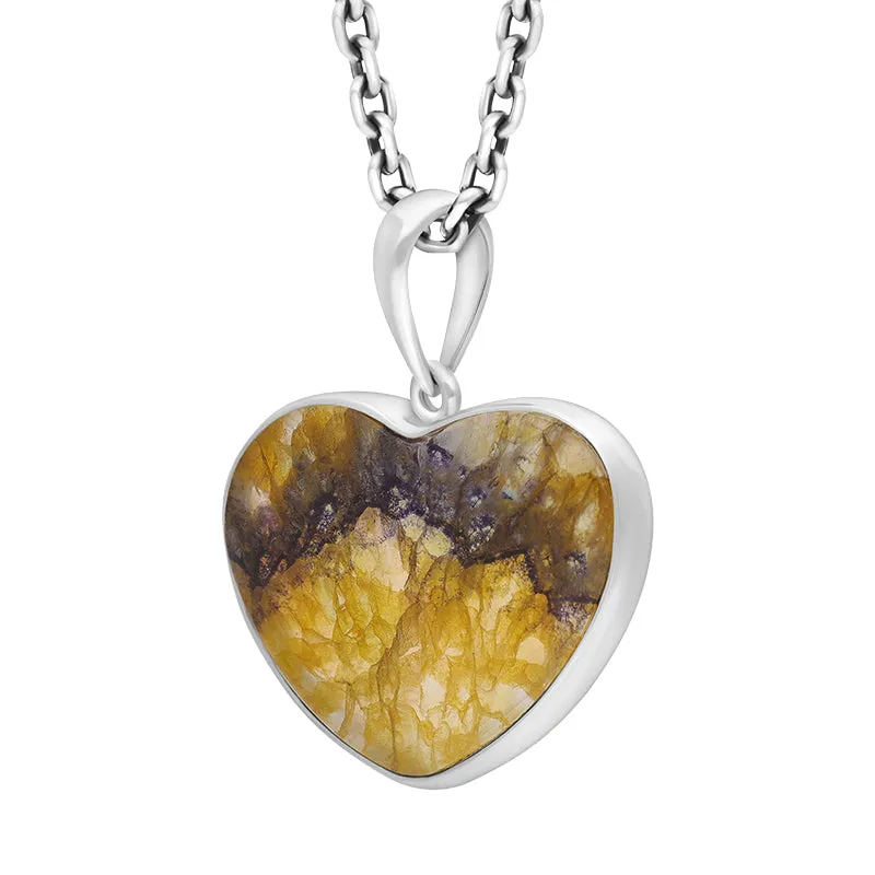 Sterling Silver Unique Blue John Heart Pendant sold by C.W. Sellors product image thumbnail 2