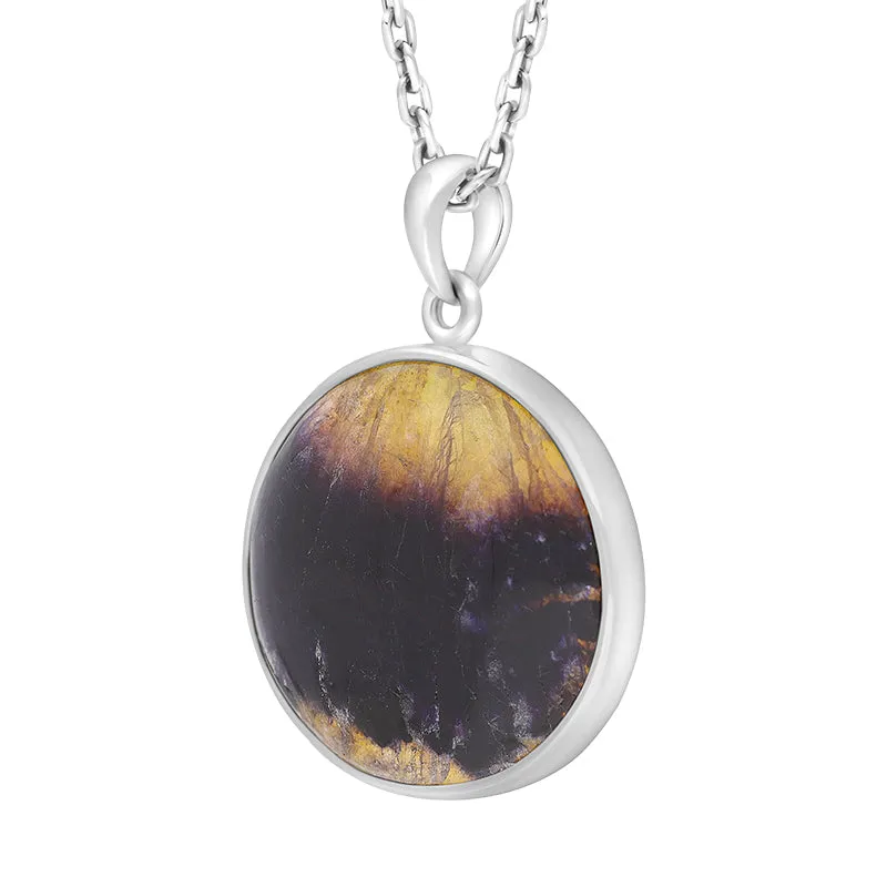 Sterling Silver Unique Blue John Round Pendant sold by C.W. Sellors product image thumbnail 2
