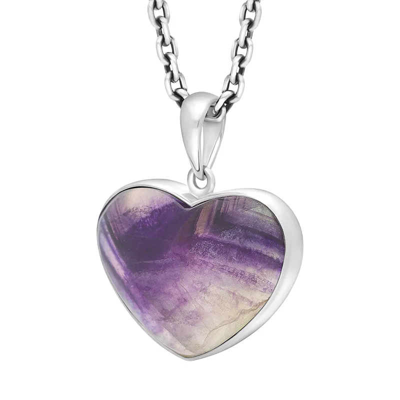 Sterling Silver Blue John Abstract Heart Unique Pendant sold by C.W. Sellors product image thumbnail 2