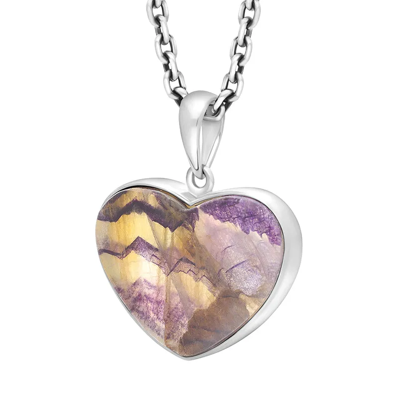 Sterling Silver Blue John Abstract Heart Unique Pendant sold by C.W. Sellors product image thumbnail 2