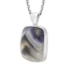 Sterling Silver Blue John Abstract Square Shaped Unique Pendant sold by C.W. Sellors