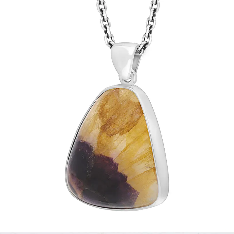 Sterling Silver Blue John Abstract Shaped Unique Pendant sold by C.W. Sellors product image thumbnail 2