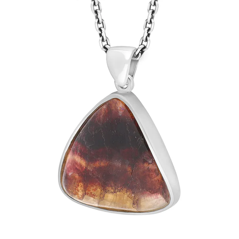 Sterling Silver Blue John Triangle Shaped Unique Pendant sold by C.W. Sellors product image thumbnail 2