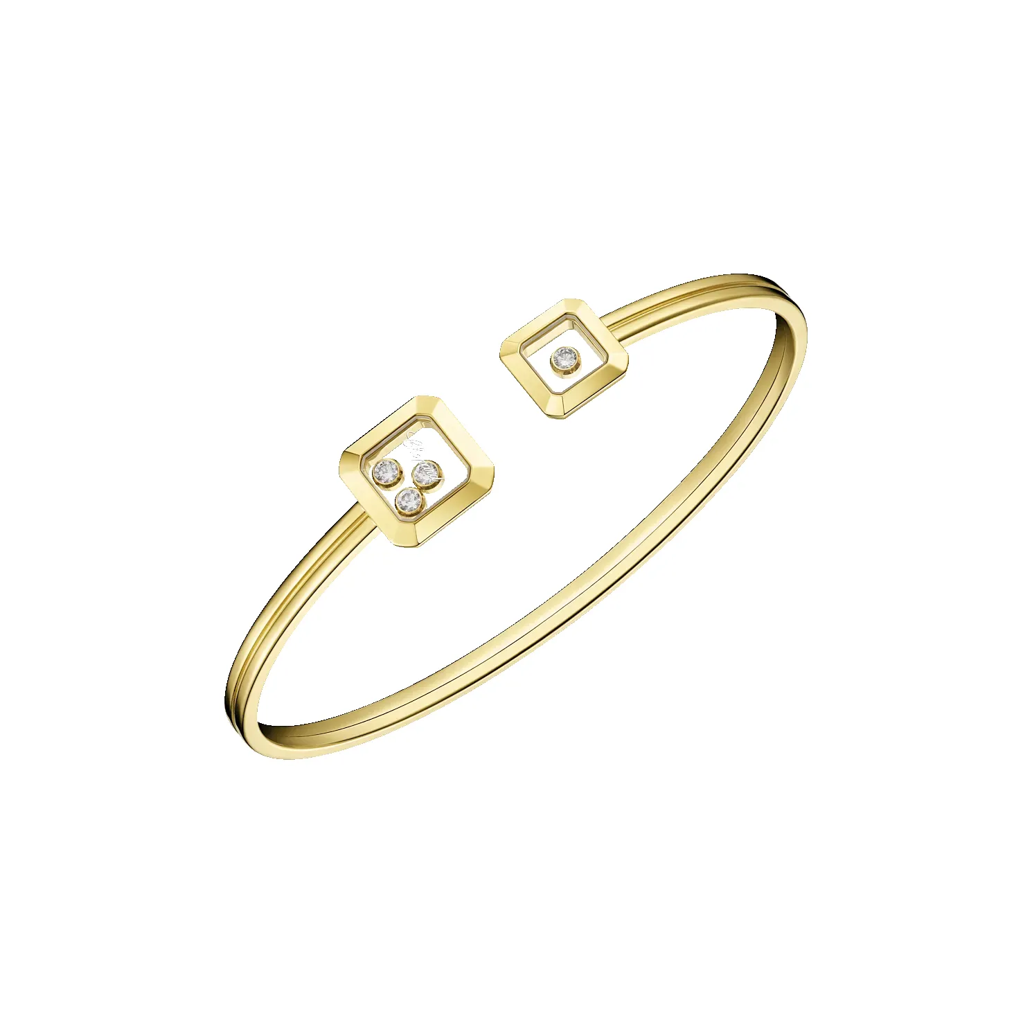 Chopard Happy Diamonds Icons 18ct Rose Gold 0.20ct Diamond Bangle sold by C.W. Sellors