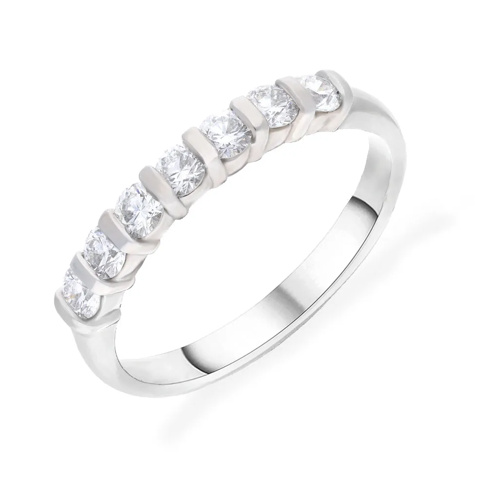 Platinum 0.50ct Diamond 7 Stone Eternity Ring sold by C.W. Sellors