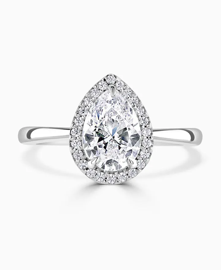 Platinum 0.33ct Diamond Pear Cut G/Hsi Ring sold by C.W. Sellors product image thumbnail 3