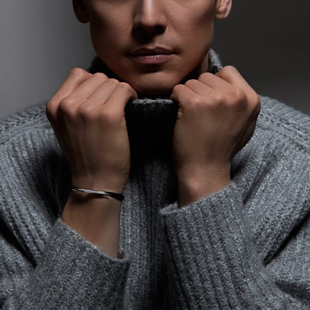 Shaun Leane Single Arc Silver Black Leather Bracelet sold by C.W. Sellors product image thumbnail 2