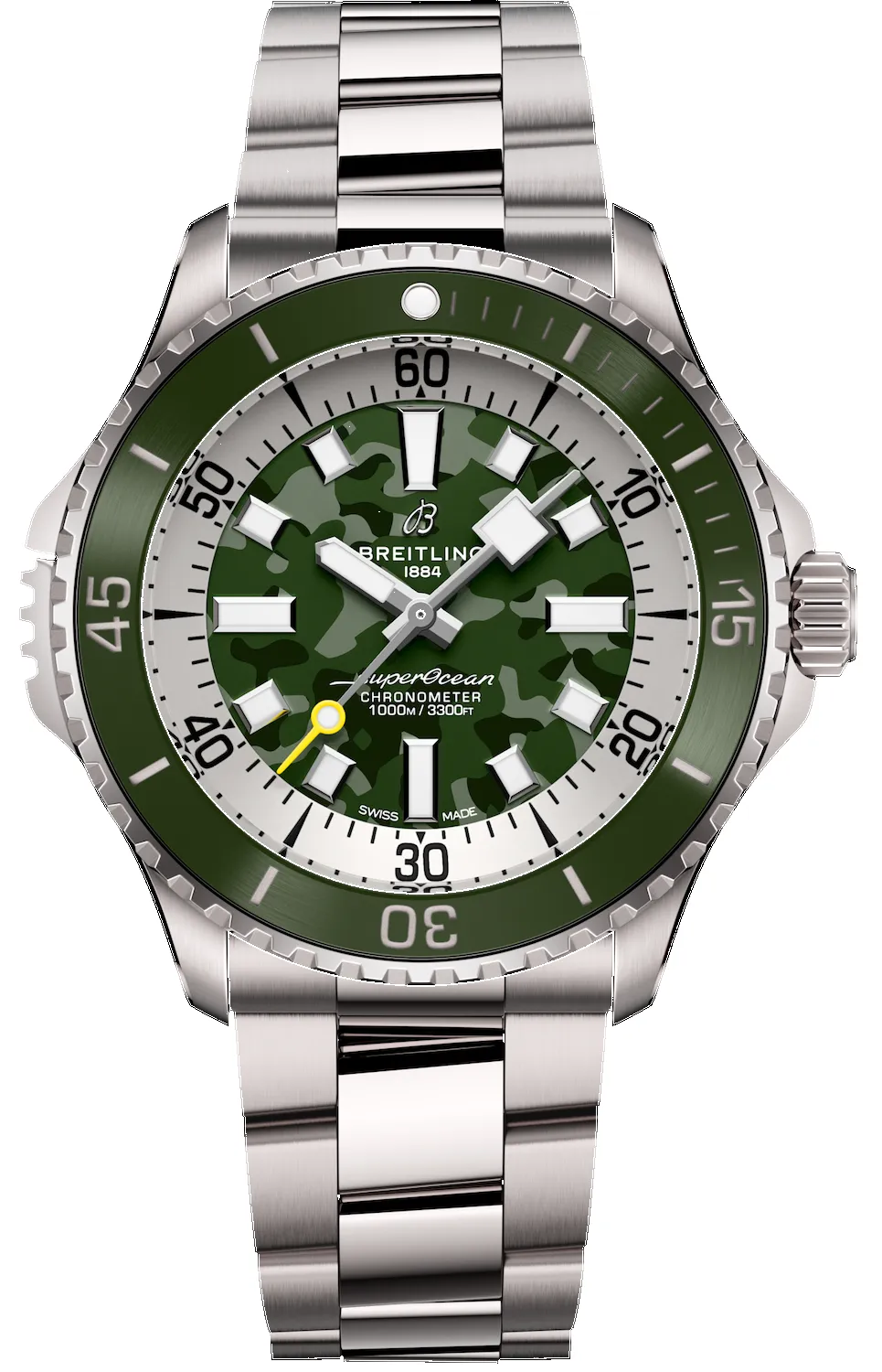 Breitling Pre-Owned Superocean Automatic 46 Super Diver Green Watch sold by C.W. Sellors